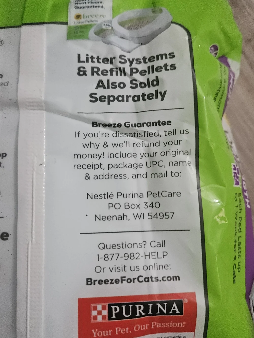 Purina Litter Tidy Cat Breeze Pellets 7 lb Bag 8 Refill Cat Pads